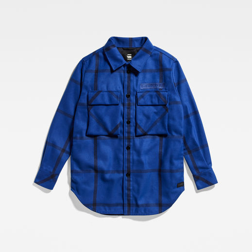 REGULAR BF OVERSHIRT/オーバーサイズフランネルロングシャツジャケット-